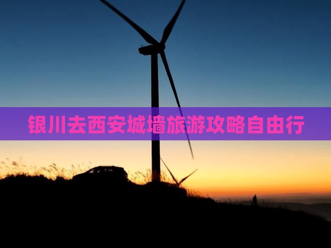 银川去西安城墙自由行